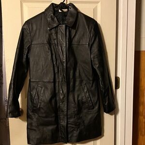 Womans Black Leather Jacket